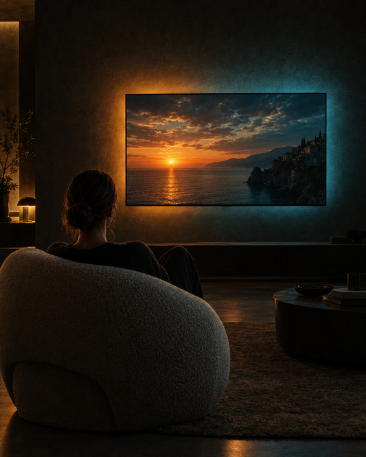 Le mur prend les couleurs du film en direct